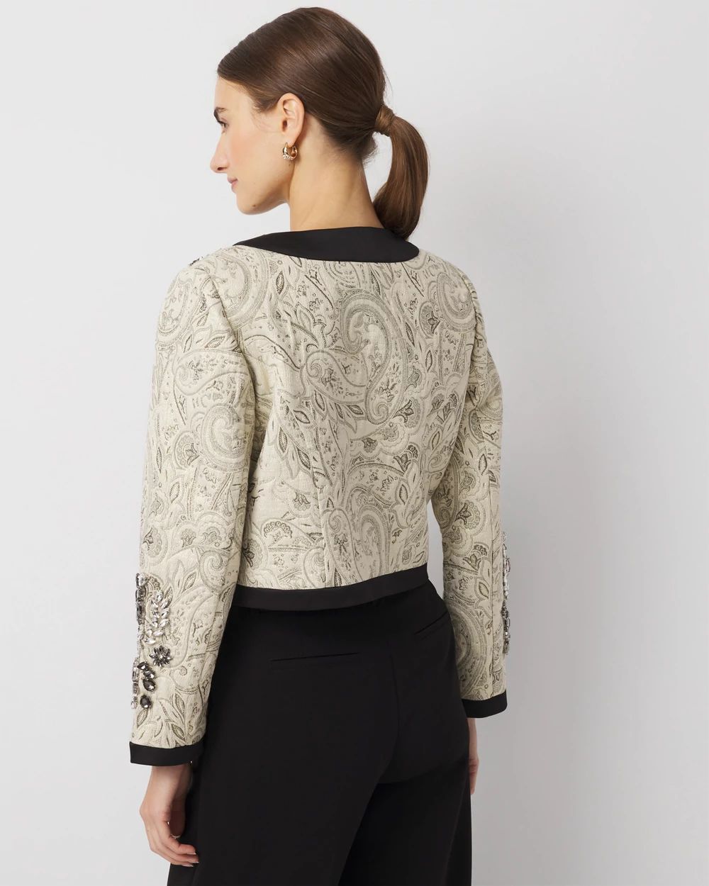 Embellished Jacquard Jacket | White House Black Market